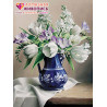  Белые тюльпаны Алмазная вышивка мозаика АЖ-1503