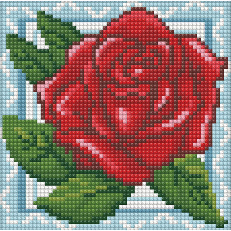  Роза в кружевах Алмазная вышивка мозаика АЖ-1564