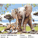 Количество цветов и сложность Слоненок с другом Раскраска картина по номерам на холсте KTMK-KTMK-37215