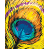  Яркое перо павлина Раскраска картина по номерам на холсте RA198