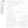 Схема Закат над горой Фудзи Раскраска картина по номерам на холсте RA223