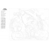 Схема Щенок с тыквами Раскраска картина по номерам на холсте KTMK-93370