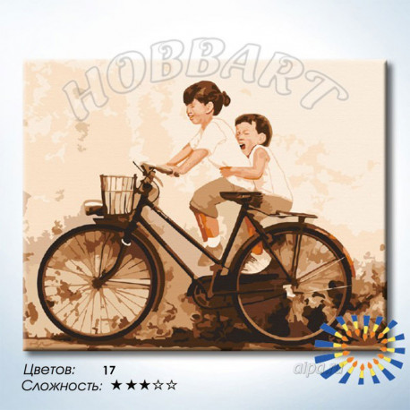 Количество цветов и сложность В детстве Раскраска по номерам на холсте Hobbart HB4050400-LITE