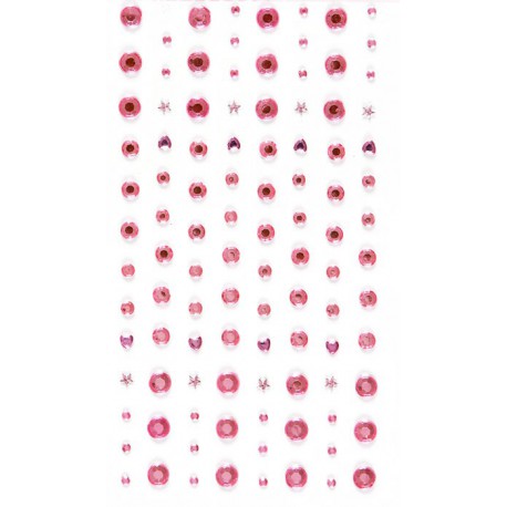 Нежно-розовые Стразы декоративные самоклеющиеся элементы 104 шт Docrafts