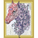 Лошадь с камнем Алмазная вышивка мозаика 5D Color Kit