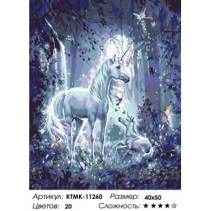 Количество цветов и сложность Волшебная луна Раскраска картина по номерам на холсте KTMK-11260
