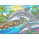 Дельфин Канва с рисунком для вышивки Каролинка