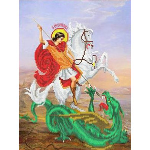 Святой Георгий Победоносец Канва с рисунком для вышивки бисером