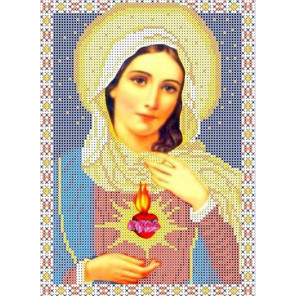 Святое Сердце Марии Канва с рисунком для вышивки бисером