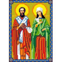 Святые Куприян и Устинья Канва с рисунком для вышивки бисером
