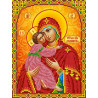 Богородица Владимирская Канва с рисунком для вышивки бисером