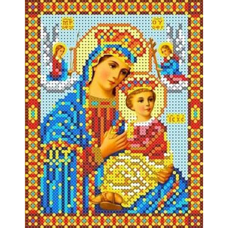 Богородица Страстная Канва с рисунком для вышивки бисером