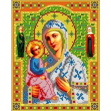 Богородица Иерусалимская Канва с рисунком для вышивки бисером