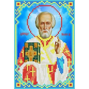 Святой Николай Чудотворец Канва с рисунком для вышивки бисером