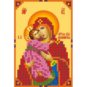 Богородица Владимирская Канва с рисунком для вышивки бисером