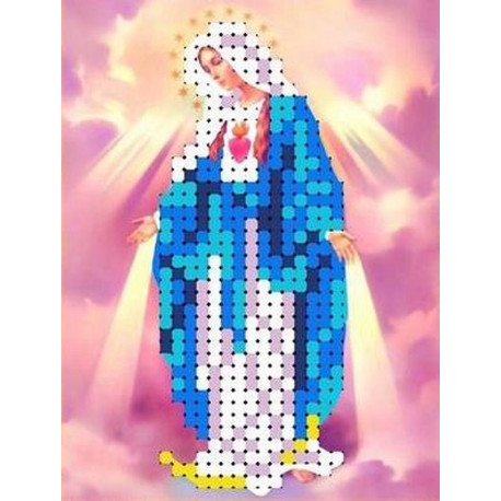 Святая Дева Мария Канва с рисунком для вышивки бисером