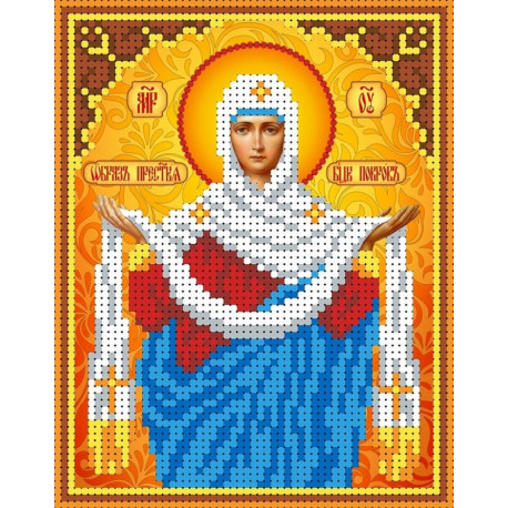 Покров Пресвятой Богородицы Канва с рисунком для вышивки бисером