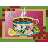 Чашка чая Канва с рисунком для вышивки бисером