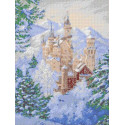Зимний замок Канва с рисунком для вышивки бисером