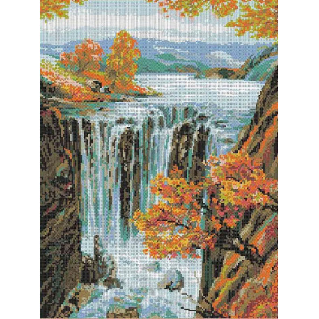 Водопад Канва с рисунком для вышивки бисером