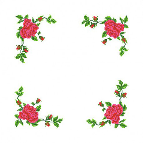 Розы Набор для вышивания салфетки Каролинка