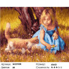 Количество цветов и сложность Девочка с котенком Раскраска картина по номерам на холсте  GX27398
