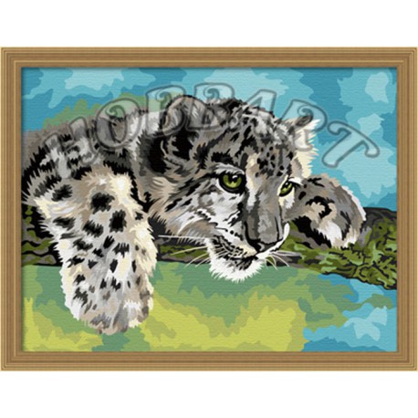 Детеныш леопарда 30х40 Раскраска по номерам акриловыми красками на холсте Hobbart