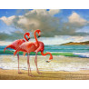  Карамельный фламинго Раскраска картина по номерам на холсте ZX 21839