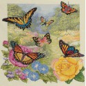 Бабочки в саду Набор для вышивания Bucilla