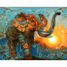  Слон на закате Раскраска картина по номерам на холсте ZX 21508