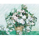 Белые розы Ван Гога Раскраска по номерам на холсте Iteso