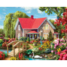  Красный дом Раскраска картина по номерам на холсте ZX 21757