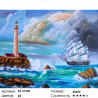 Количество цветов и сложность Морской пейзаж с маяком Раскраска картина по номерам на холсте ZX 21749