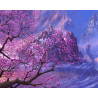  Цвет сакуры в горах Раскраска картина по номерам на холсте ZX 21763