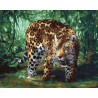  Леопард в джунглях Раскраска картина по номерам на холсте  ZX 21256