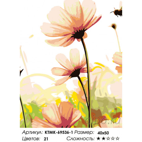 Количество цветов и сложность Под лучами солнца Раскраска картина по номерам на холсте KTMK-69536-1