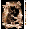 Раскладка Денежный котик Раскраска картина по номерам на холсте KTMK-77693
