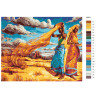 Раскладка Африканские красавицы Раскраска картина по номерам на холсте KTMK-39651