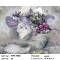 Количество цветов и сложность Кошечка в шляпке Раскраска картина по номерам на холсте KTMK-95821