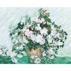 Белые розы Ван Гога Раскраска по номерам акриловыми красками на холсте Iteso Картина по номерам