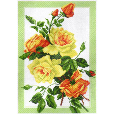 Букет роз Канва с рисунком для вышивки Матренин посад
