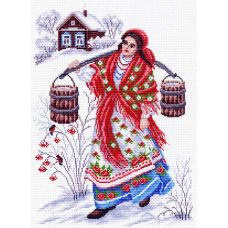 Студеная водица Канва с рисунком для вышивки Матренин посад