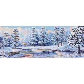 Зимний лес Канва с рисунком для вышивки Матренин посад