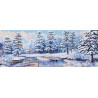 Зимний лес Канва с рисунком для вышивки Матренин посад