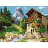  Дом у горы Раскраска картина по номерам на холсте Z-EX6081