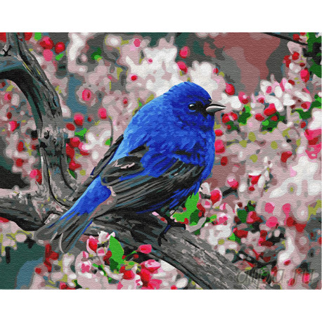  Синяя птица счастья Раскраска картина по номерам на холсте Z-GX23193