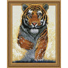  Бегущий тигр Алмазная мозаика вышивка на подрамнике 3D КМ0089