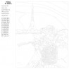 Схема Влюбленные в Париже Раскраска по номерам на холсте Живопись по номерам KTMK-10311