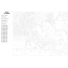 Схема Кони на зимней прогулке Раскраска по номерам на холсте Живопись по номерам KTMK-662231