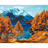  Осень на горном озере Раскраска по номерам на холсте Живопись по номерам KTMK-12589